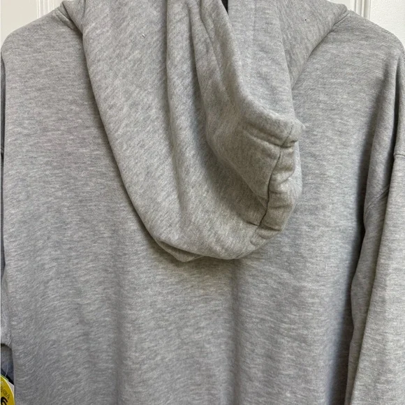 Aritzia Gray Hoodie with Red Heart Accents - Picture 2 of 3